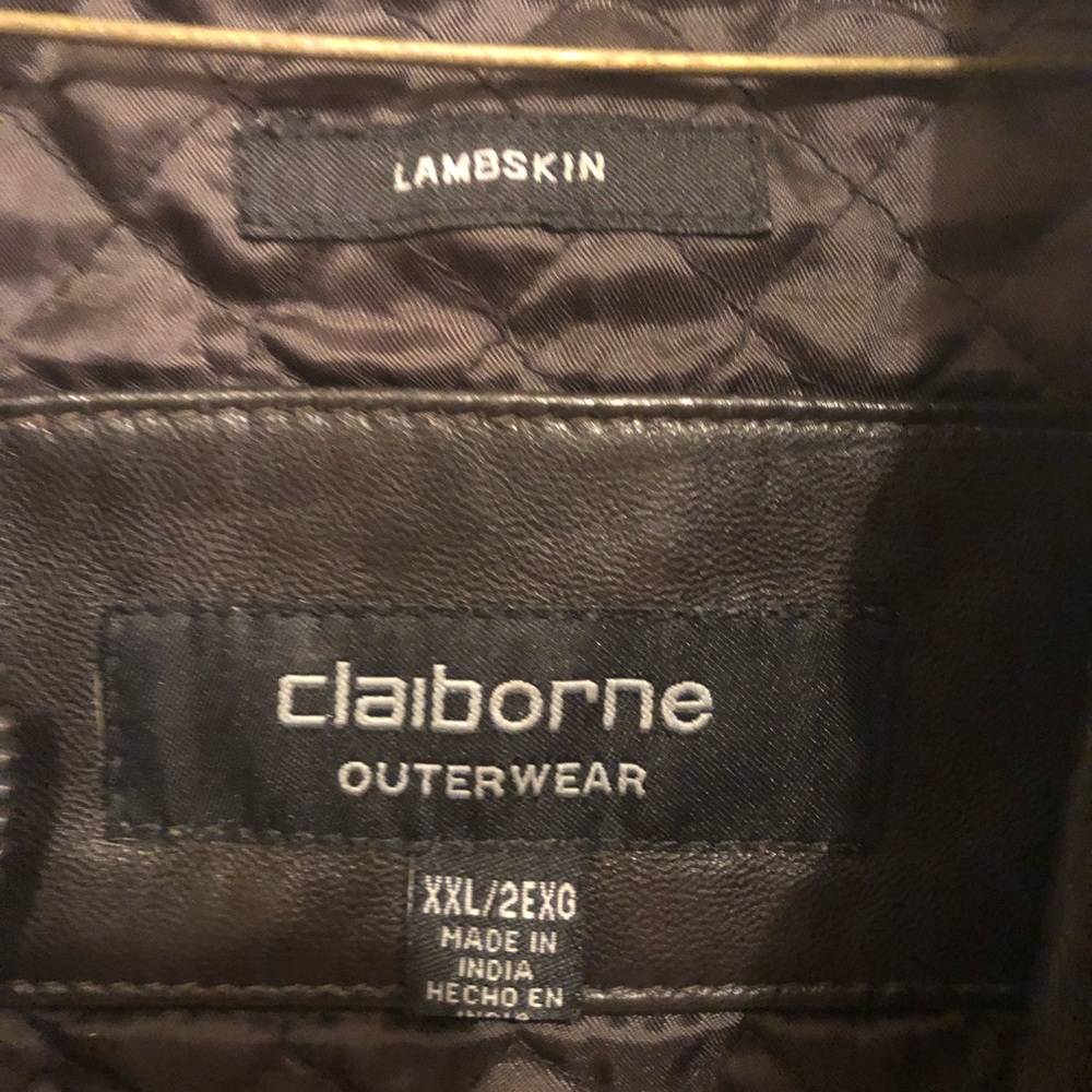 Claiborne men’s lamb skin leather coat XXL